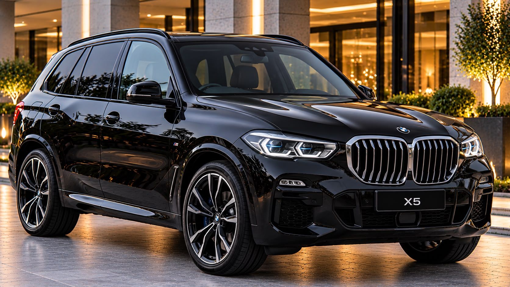 Black BMW X5 Business Class SUV exterior