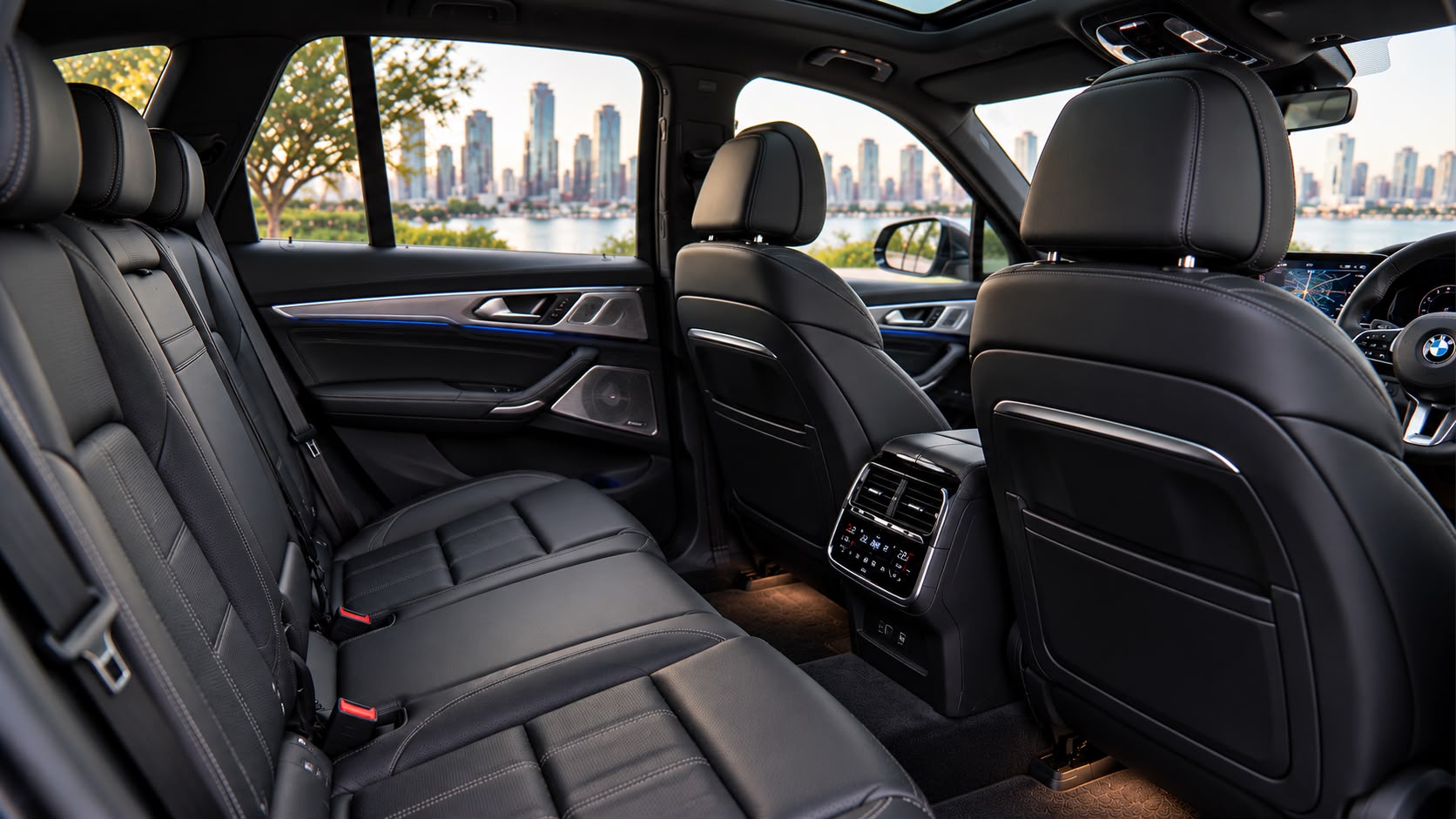 BMW X5 premium black leather passenger interior