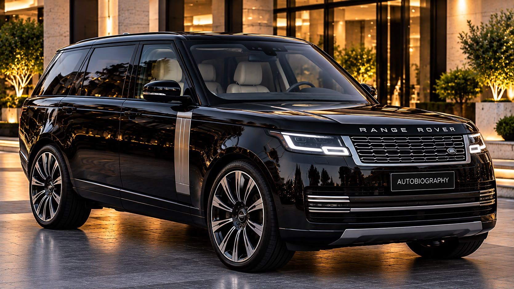 Black Range Rover Autobiography luxury SUV exterior
