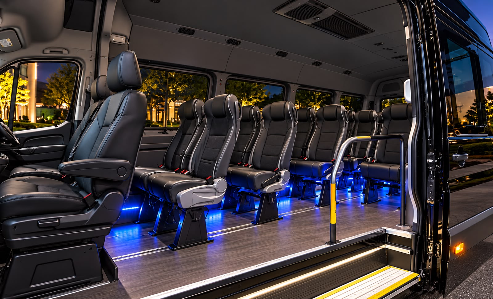 Mercedes-Benz Sprinter Bus high roof passenger cabin with individual seating