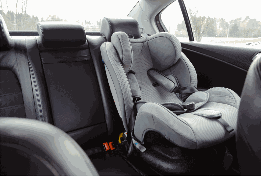Luxury baby seat transfer chauffeur service Australia with black sedan and limousine